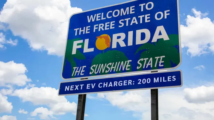 Florida Has A Huge EV Market. It's Paying For Other States' Chargers Instead